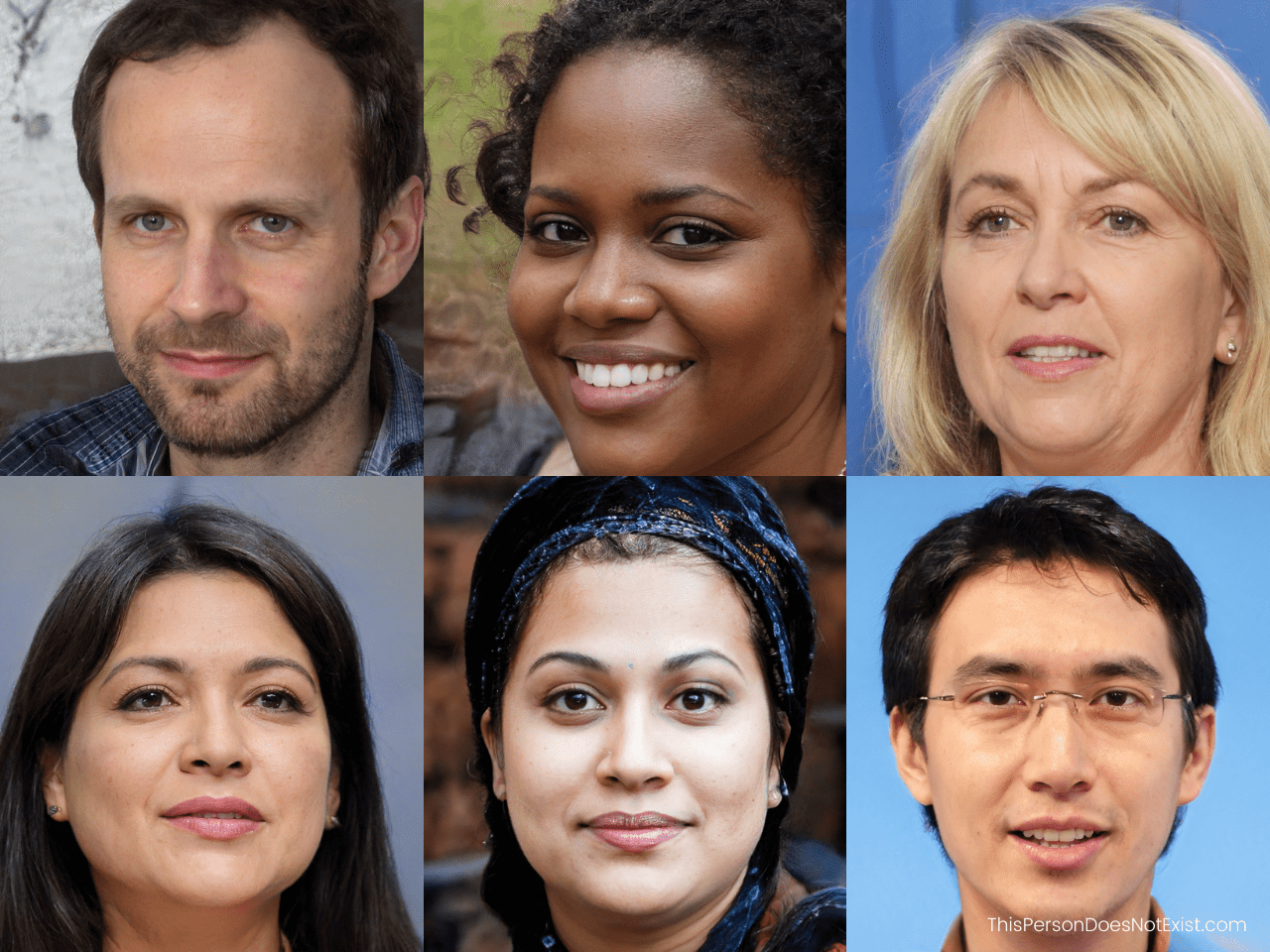 AI-generated synthetic faces