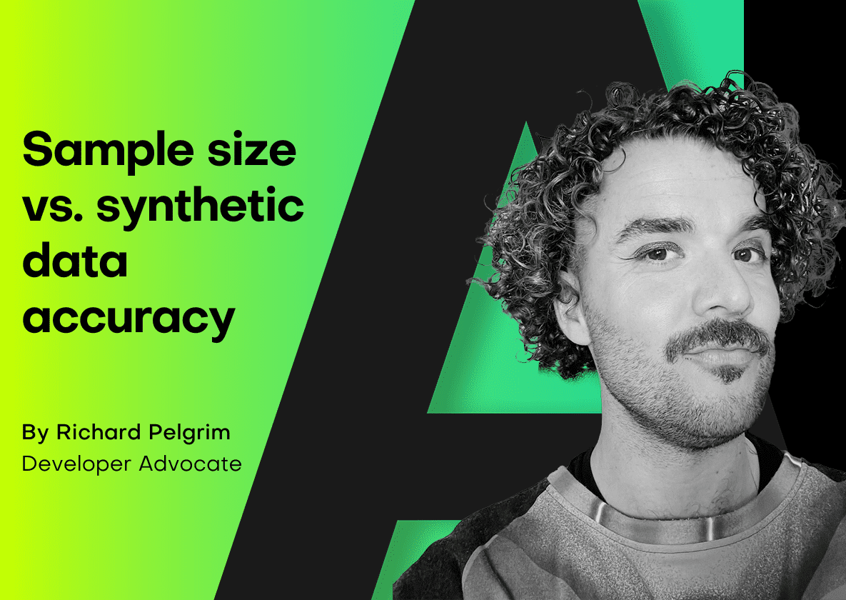 Synthetic data accuracy vs training data sample size tutorial