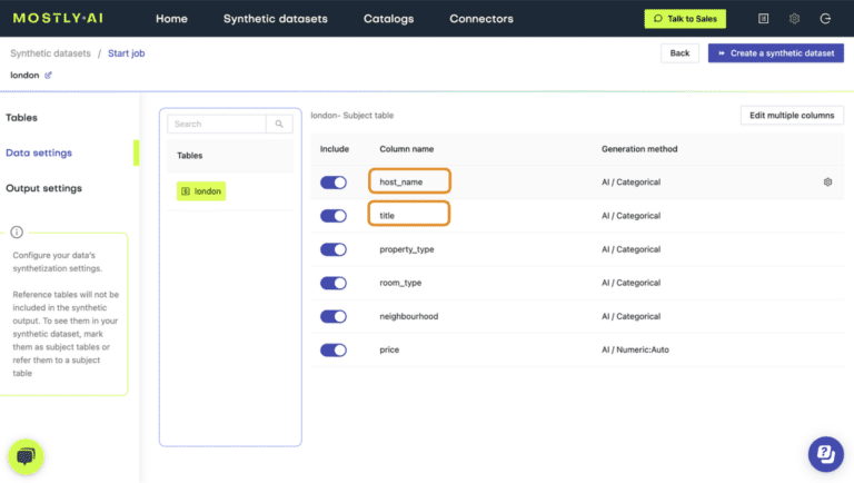 Generate synthetic text data - MOSTLY AI powered by Syntho
