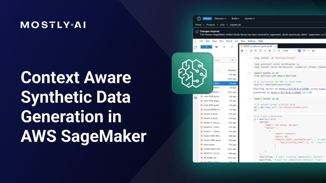 Context Aware Synthetic Data Generation in AWS SageMaker - MOSTLY AI ...